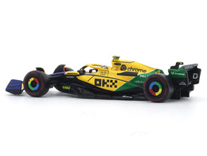 2024 McLaren MCL38 No.4 Lando Norris Senna Tribute 1:43 Bburago Formula 1 diecast scale model car
