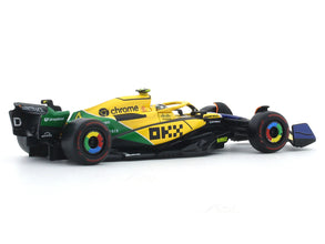 2024 McLaren MCL38 No.4 Lando Norris Senna Tribute 1:43 Bburago Formula 1 diecast scale model car