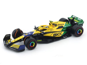 2024 McLaren MCL38 No.4 Lando Norris Senna Tribute 1:43 Bburago Formula 1 diecast scale model car