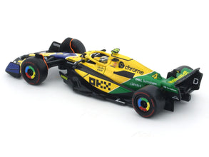 2024 McLaren MCL38 No.4 Lando Norris Senna Tribute 1:43 Bburago Formula 1 diecast scale model car