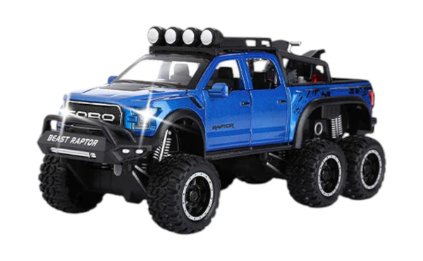 Ford F-150 Raptor 6X6 scale model car miniature - Big Size