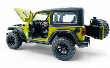 Jeep Wrangler Rubicon diecast Scale Model car with Removable Top  - Big Size