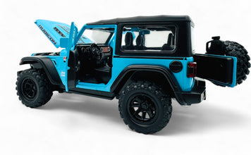 Jeep Wrangler Rubicon diecast Scale Model car with Removable Top  - Big Size