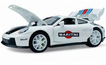 Martini Racing Porsche 911 GT3 RS with acrylic case - 24h LE MANS Licensed diecast Scale Model car