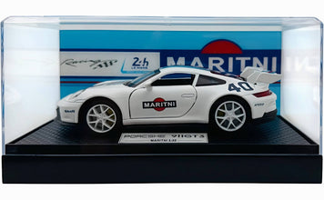 Martini Racing Porsche 911 GT3 RS with acrylic case - 24h LE MANS Licensed diecast Scale Model car