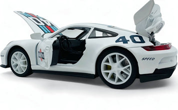 Martini Racing Porsche 911 GT3 RS with acrylic case - 24h LE MANS Licensed diecast Scale Model car