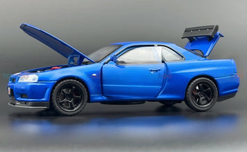 Nissan Skyline GT-R R34 Super Model diecast scale model car miniature - Big Size