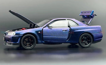 Nissan Skyline GT-R R34 Super Model diecast scale model car miniature - Big Size
