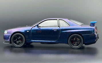 Nissan Skyline GT-R R34 Super Model diecast scale model car miniature - Big Size