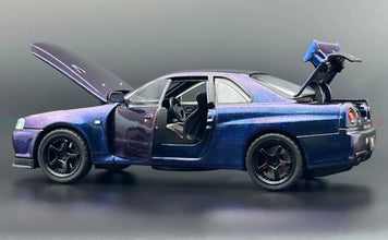 Nissan Skyline GT-R R34 Super Model diecast scale model car miniature - Big Size