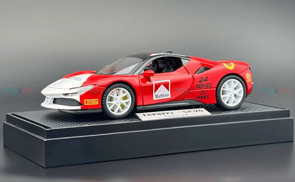 Ferrari SF90 Marlboro Race diecast scale model car miniature
