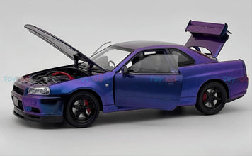 Nissan Skyline GT-R R34 Super Model diecast scale model car miniature - Big Size