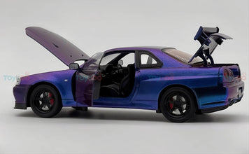 Nissan Skyline GT-R R34 Super Model diecast scale model car miniature - Big Size